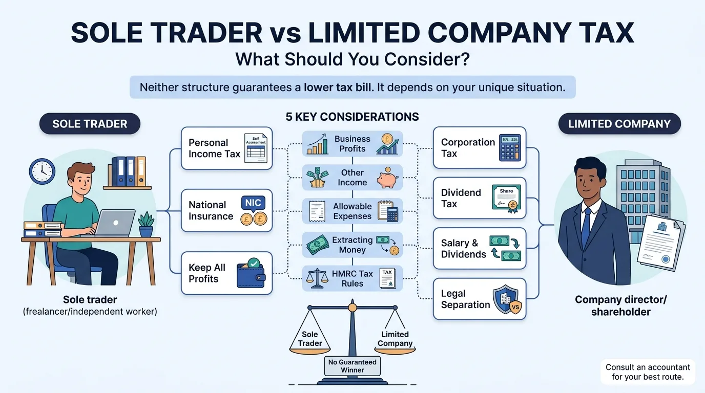 Sole Trader vs Limited Company Tax What Should You Consider