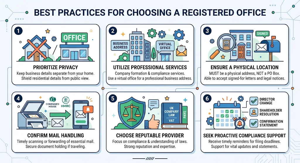 Best practices for choosing a registered office