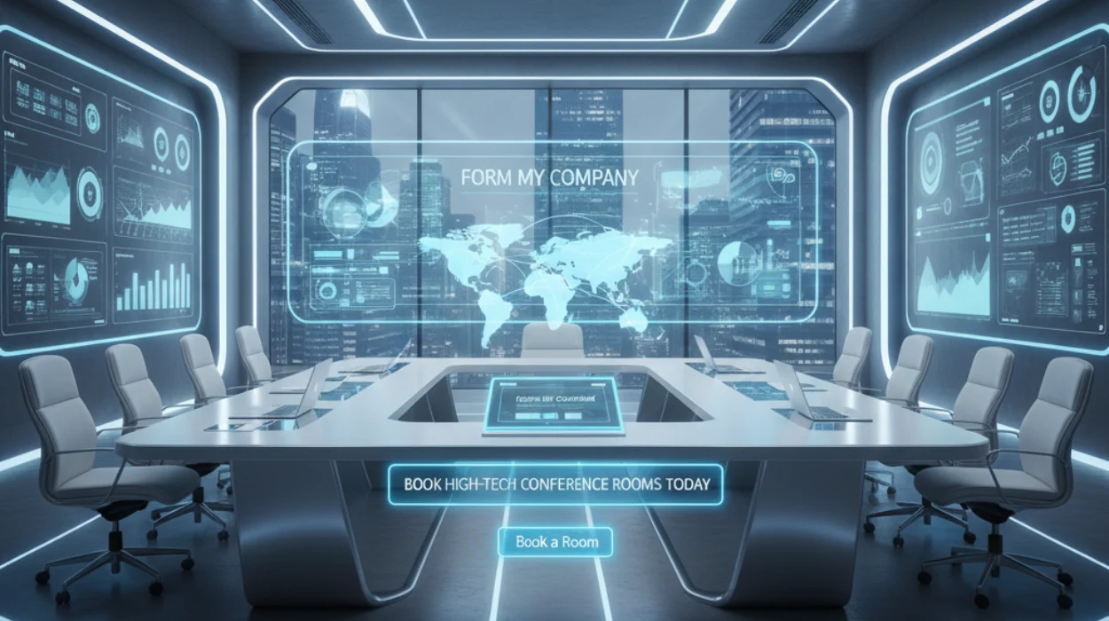 Book High-Tech Conference Rooms with Form My Company Today