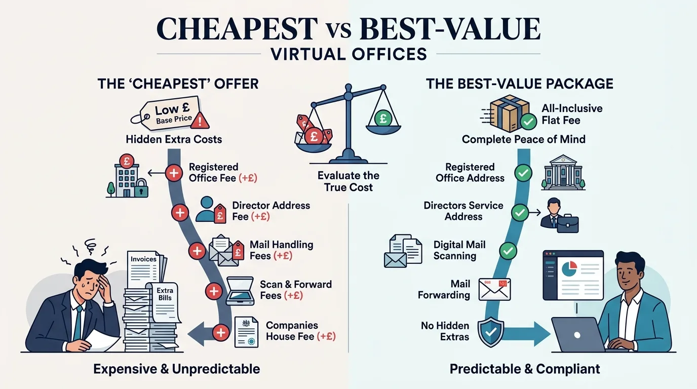Cheapest Virtual Offices vs Best-Value Packages