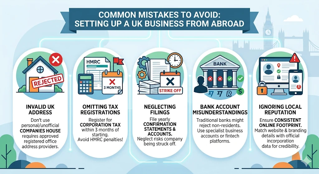 Common Mistakes to Avoid When Setting Up from Abroad