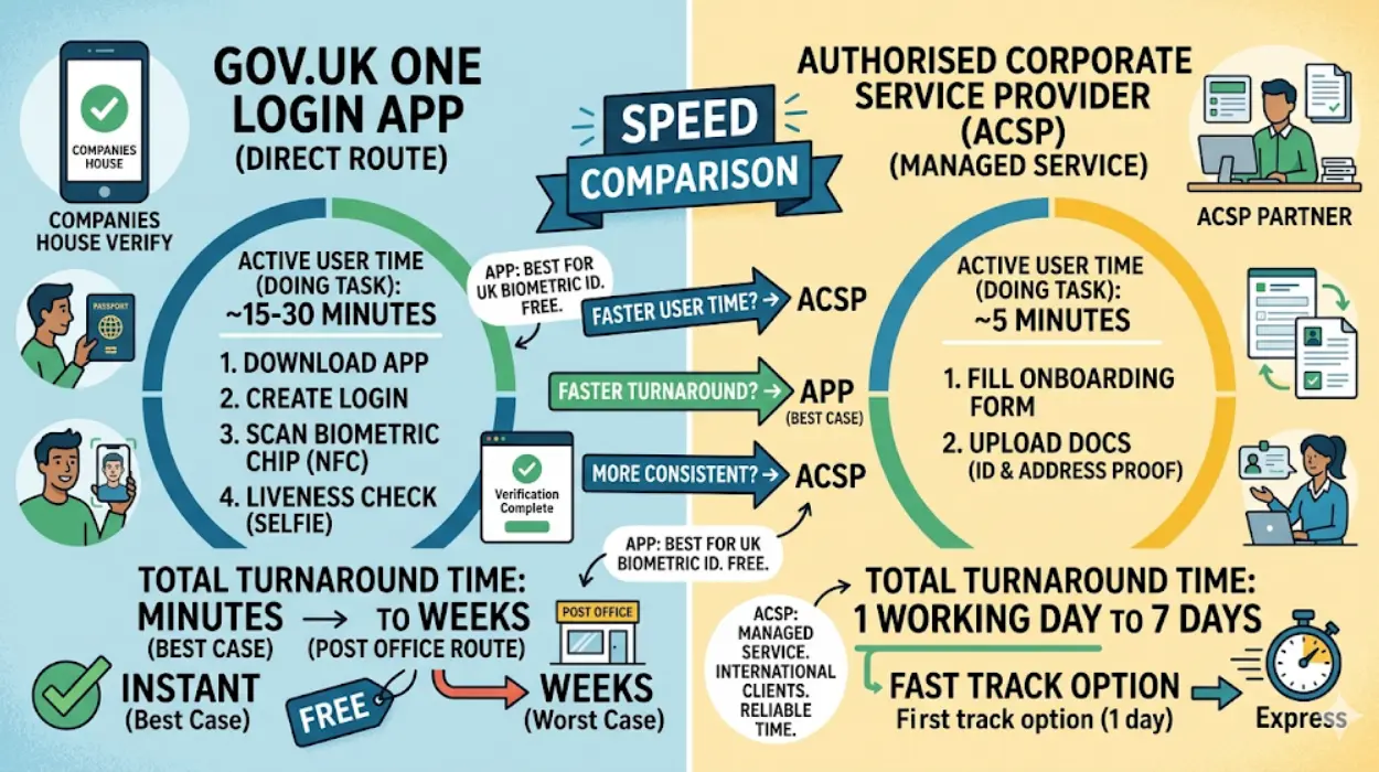 Companies House App vs. ACSP Which ID Verification is Faster