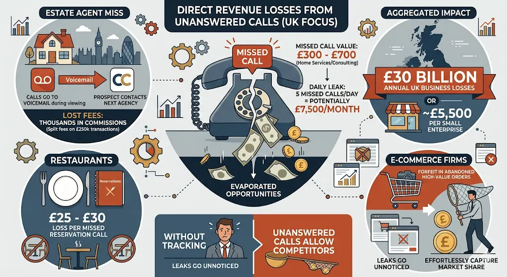 Direct Revenue Losses from Unanswered Calls