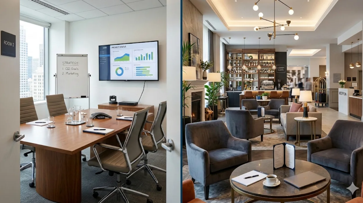 Hourly Meeting Room Hire vs. Hotel Lobby What’s Better Value