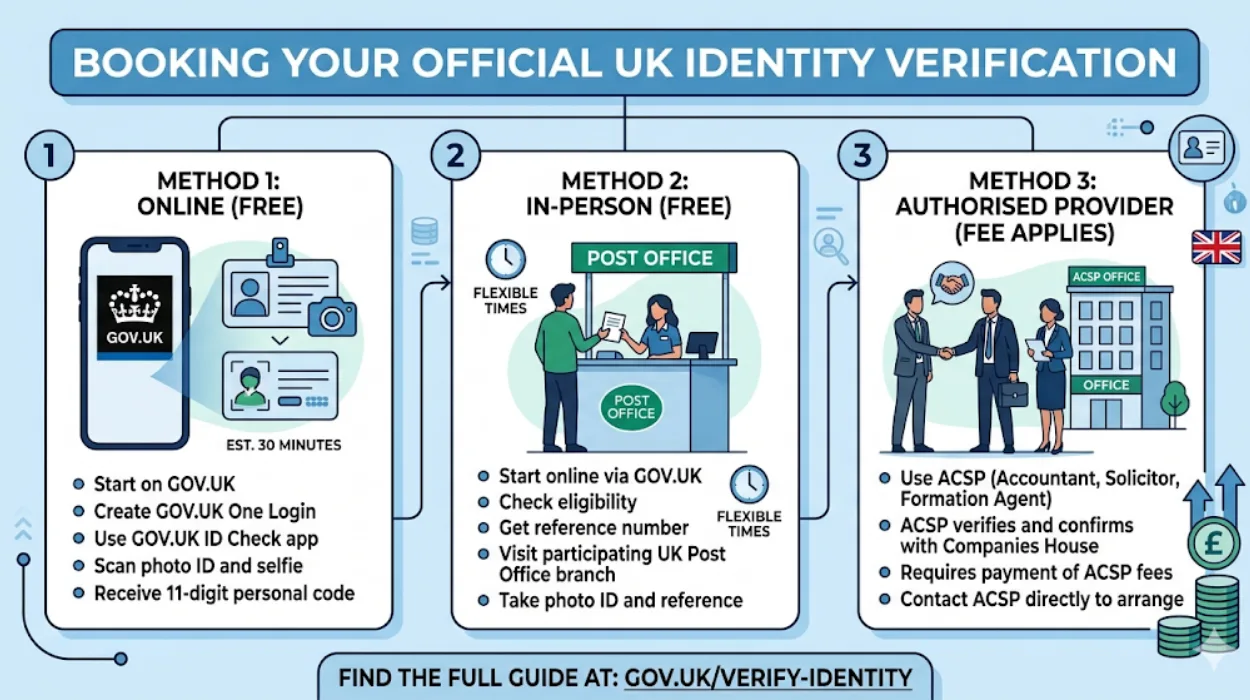 How Do You Book Your Official Identity Verification for UK Company Roles