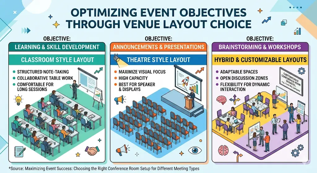 How Event Objectives Drive Layout Choice