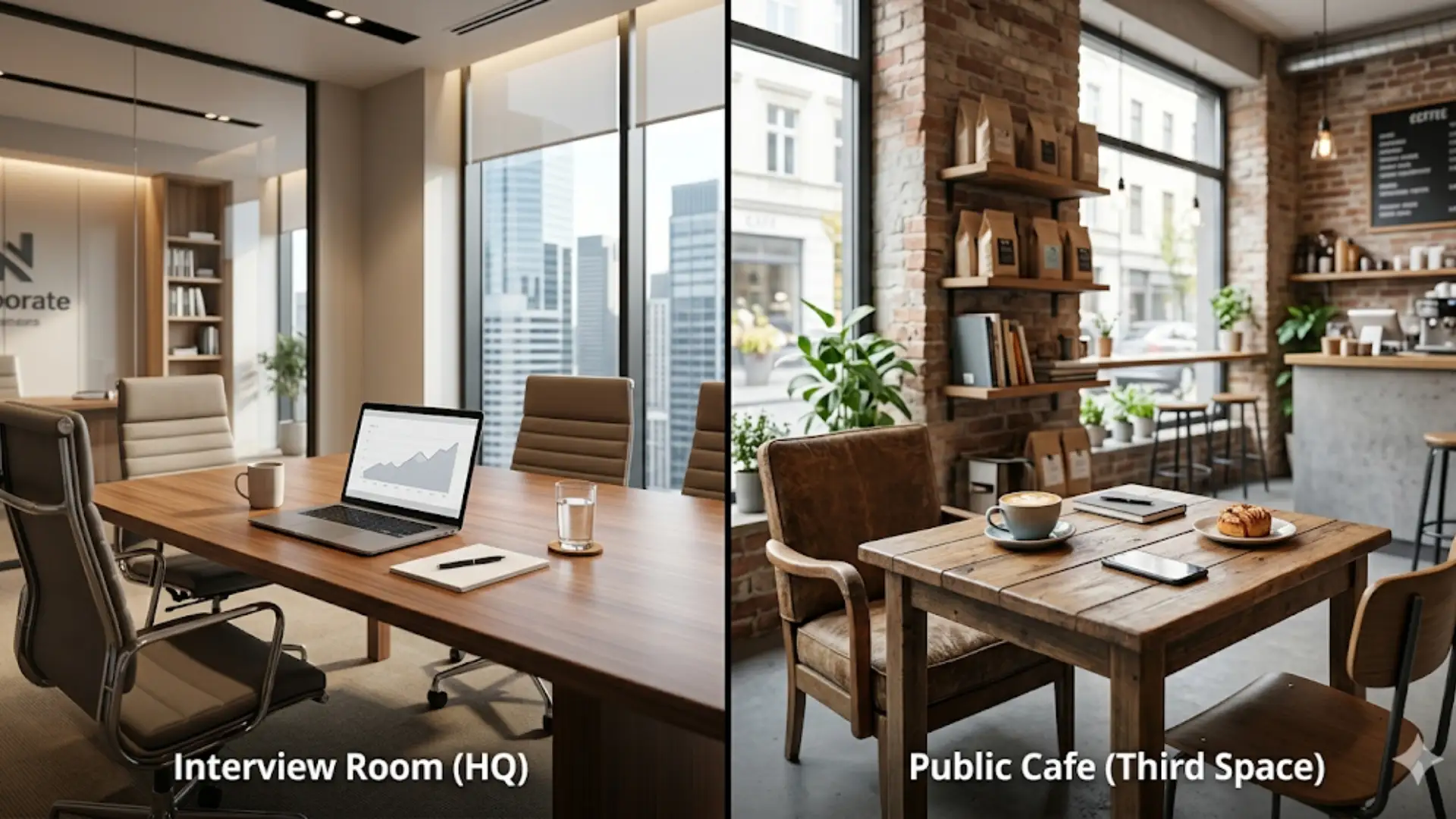 Interview Rooms vs. Public Cafes Creating the Right Impression