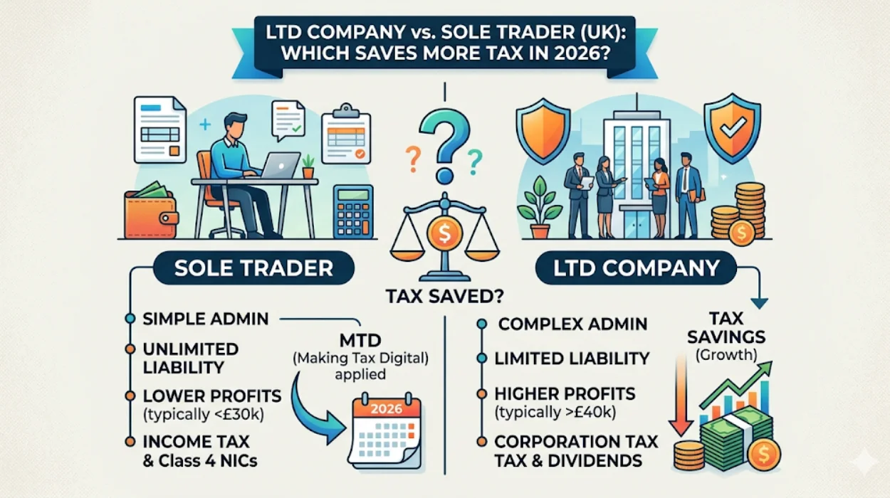 LTD Company vs. Sole Trader in the UK Which Saves You More Tax in 2026