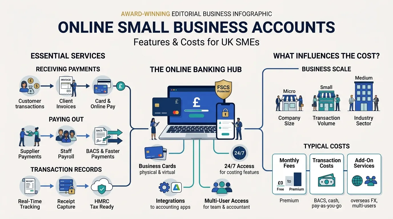 Online Small Business Accounts Features and Costs