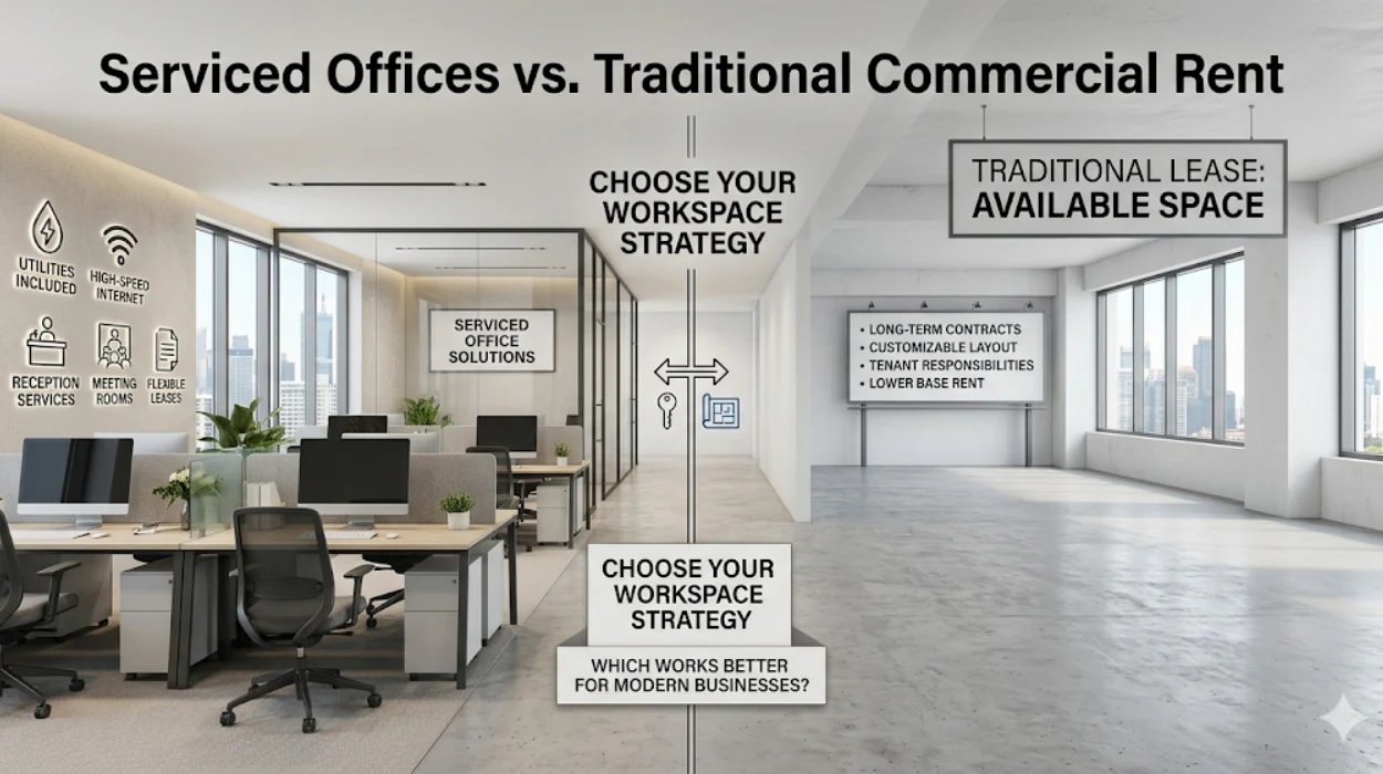 Serviced Offices vs. Traditional Commercial Rent Which Works Better for Modern Businesses