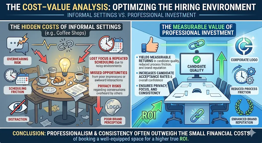 Professional Interview Rooms vs. Coffee Shops