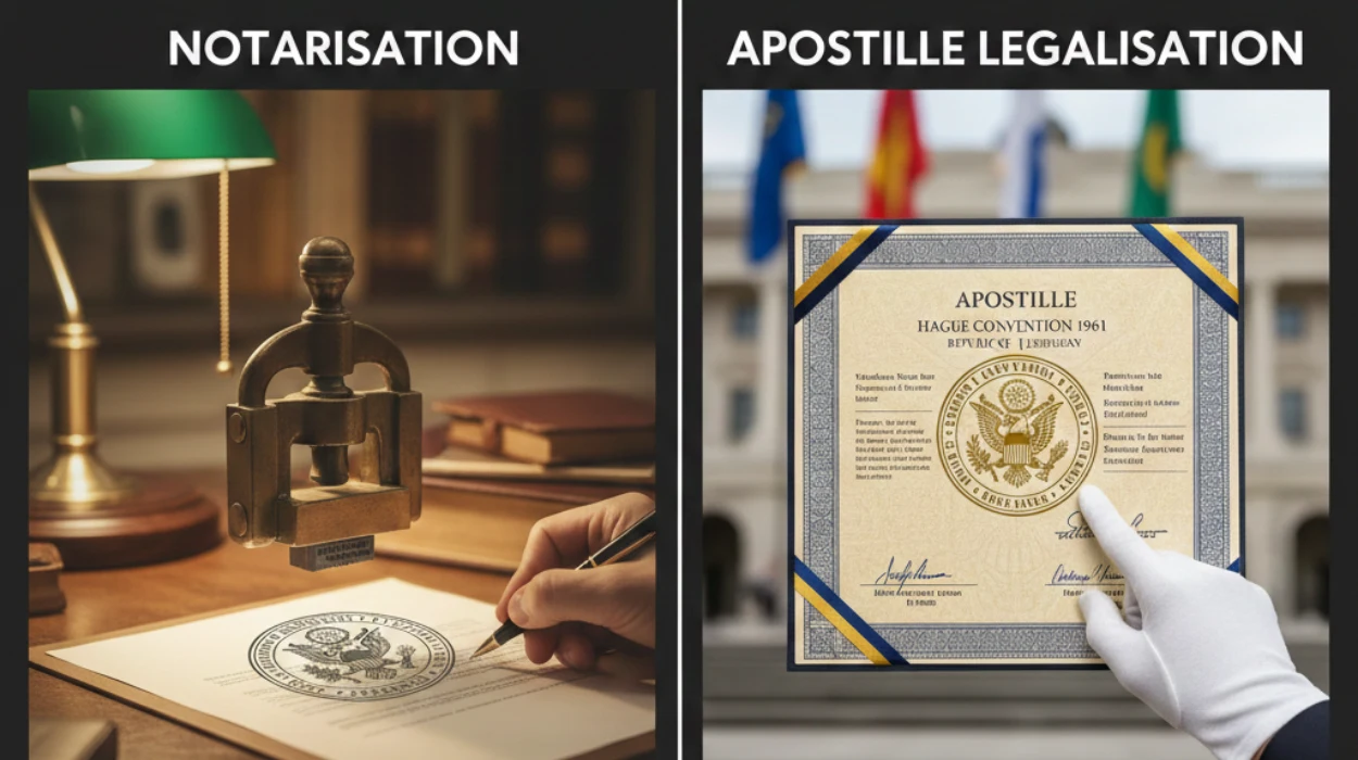 The Difference Between Notarisation and Apostille Legalisation