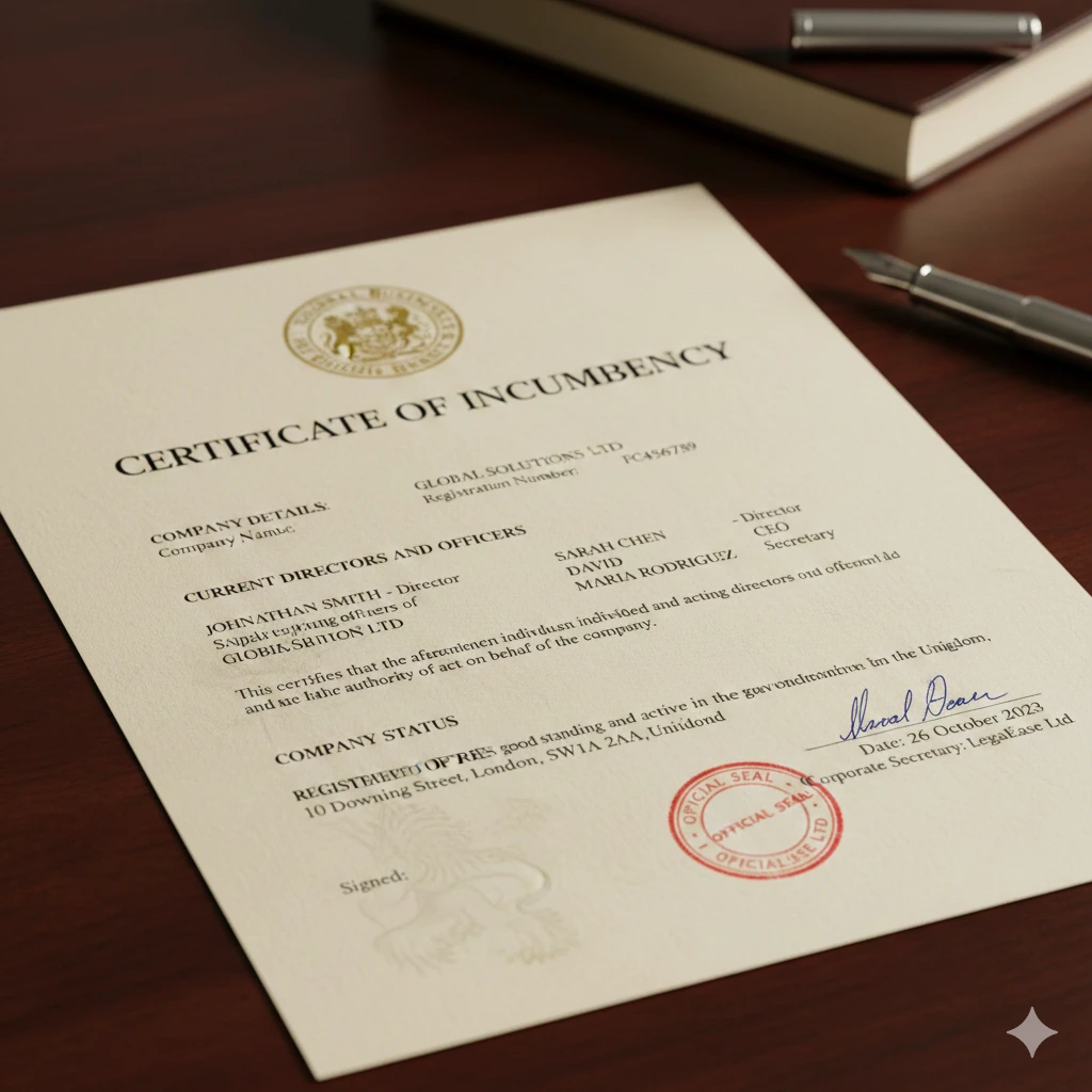 Understanding the Certificate of Incumbency