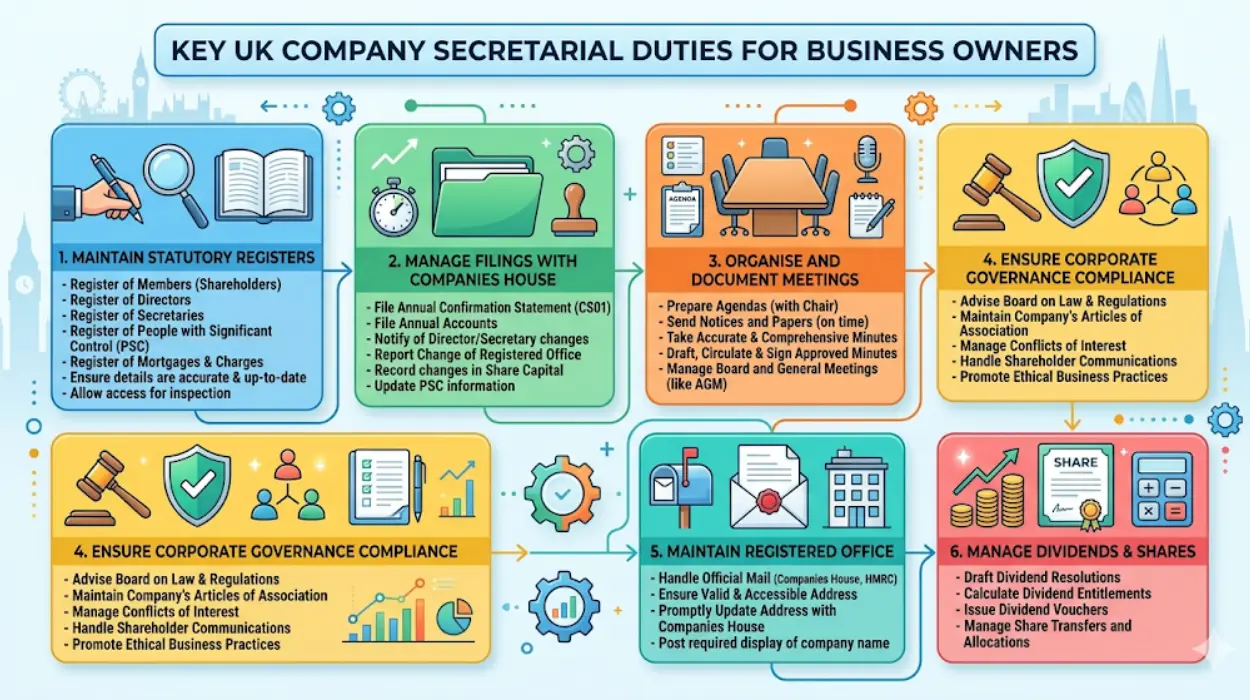 What Are Company Secretarial Duties for UK Business Owners