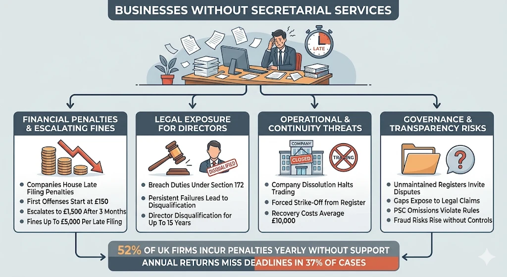What Compliance Risks Do Businesses Face Without Secretarial Services