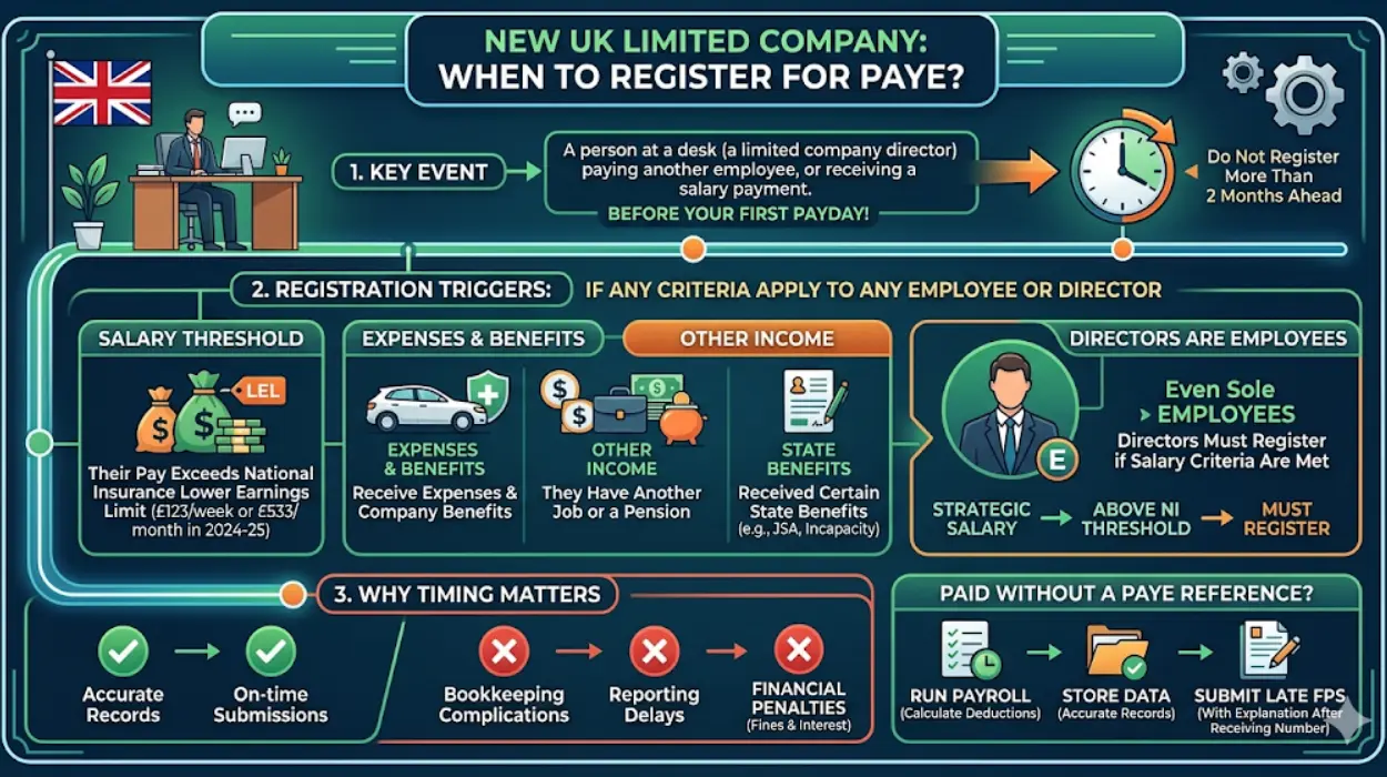 When Does a New UK Limited Company Need to Register for PAYE