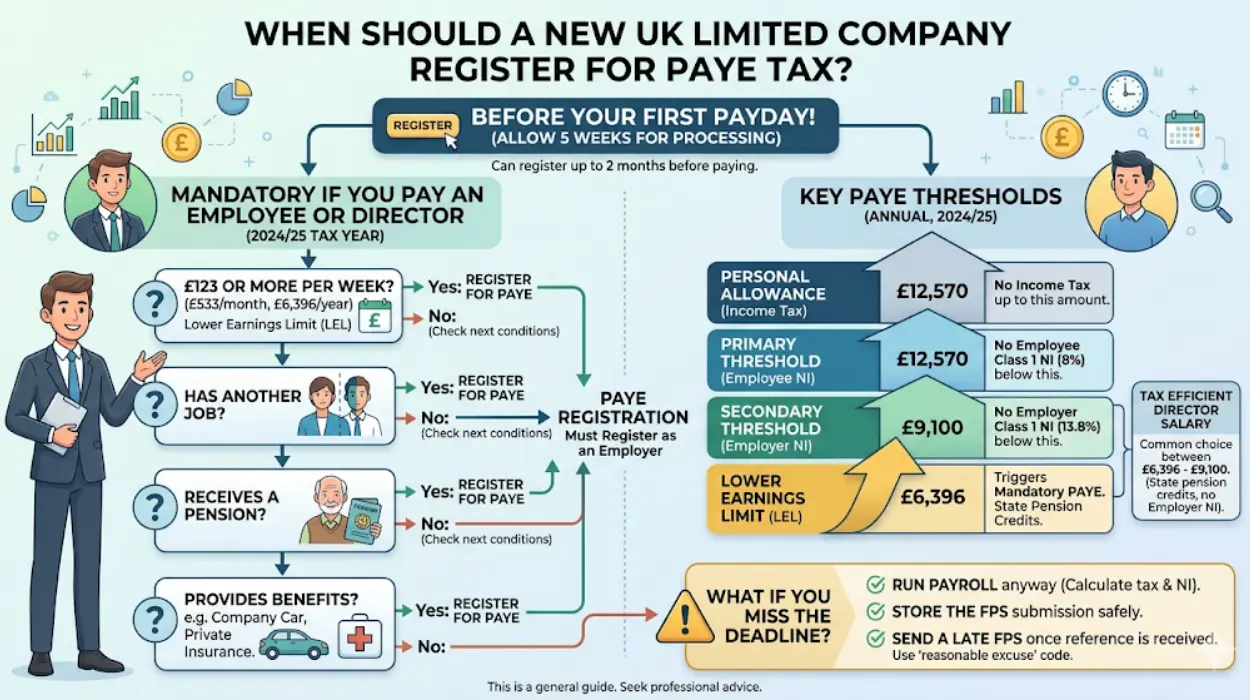 When Should a New UK Limited Company Register for PAYE Tax