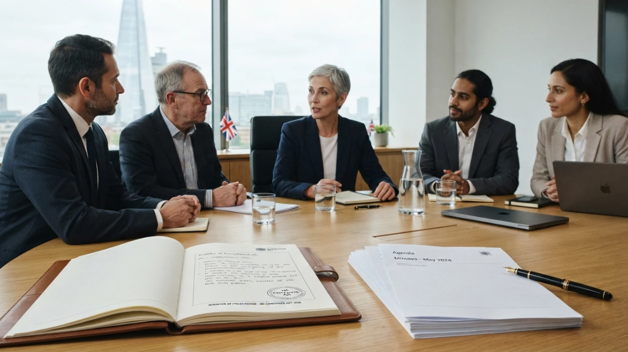 Board Meeting Rules and Minute-Taking Requirements for UK Companies