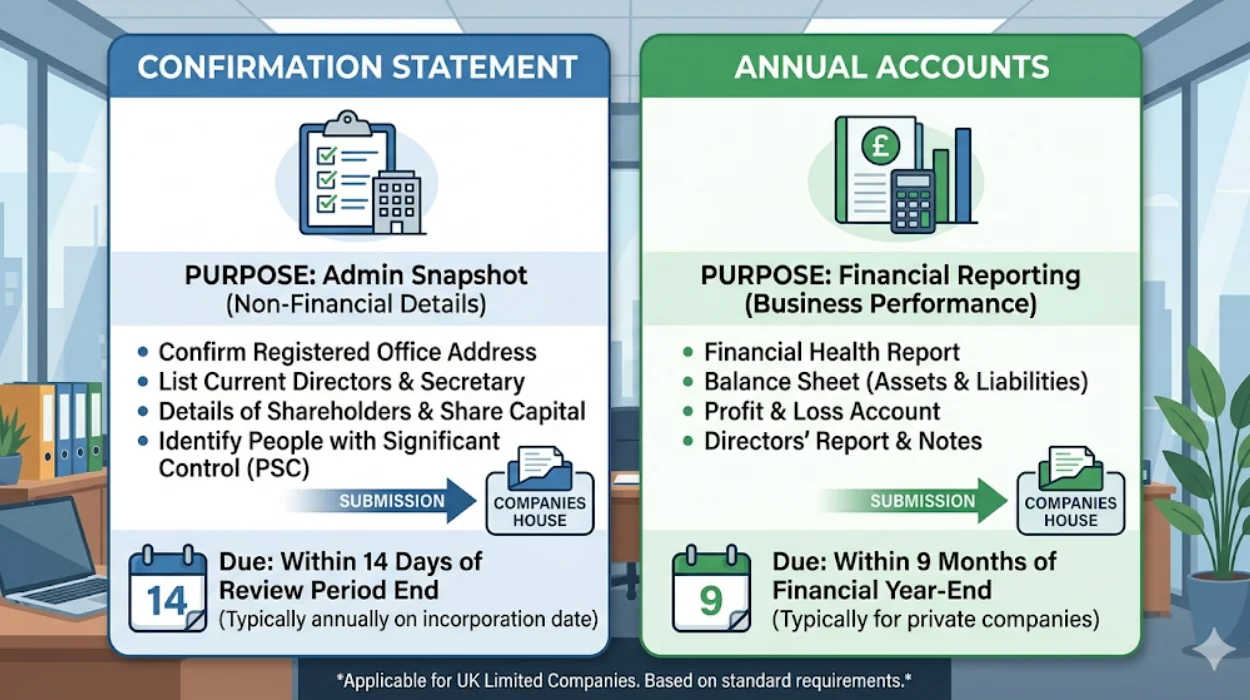 Confirmation Statement vs. Annual Accounts Key Differences
