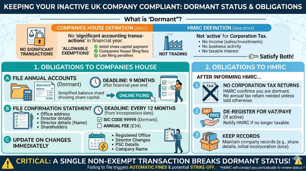 Everything You Need to Know About Keeping Your Inactive UK Company Compliant