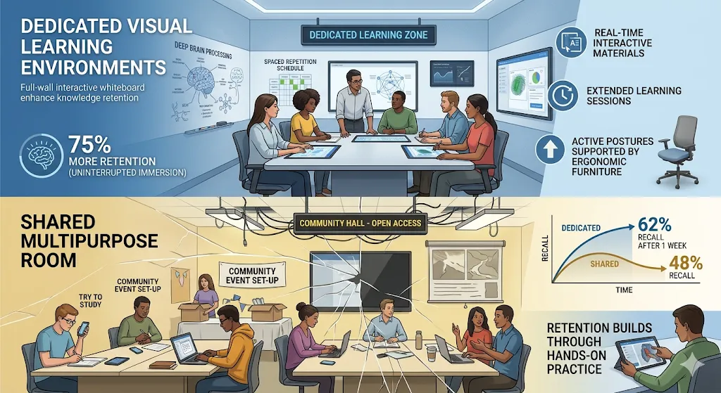How Do These Spaces Boost Knowledge Retention