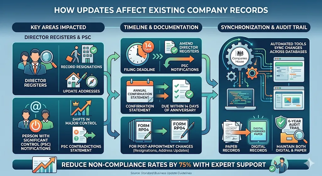 How Do Updates Affect Existing Company Records