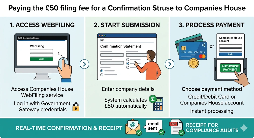 How Do You Pay the £50 Filing Fee