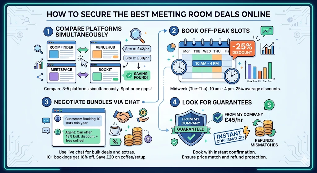How Do You Secure the Best Deals on These Meeting Rooms Online