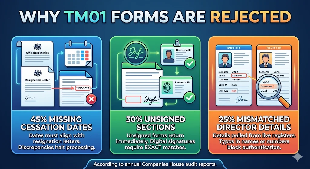 How Does Incorrect Form Completion Lead to Rejections