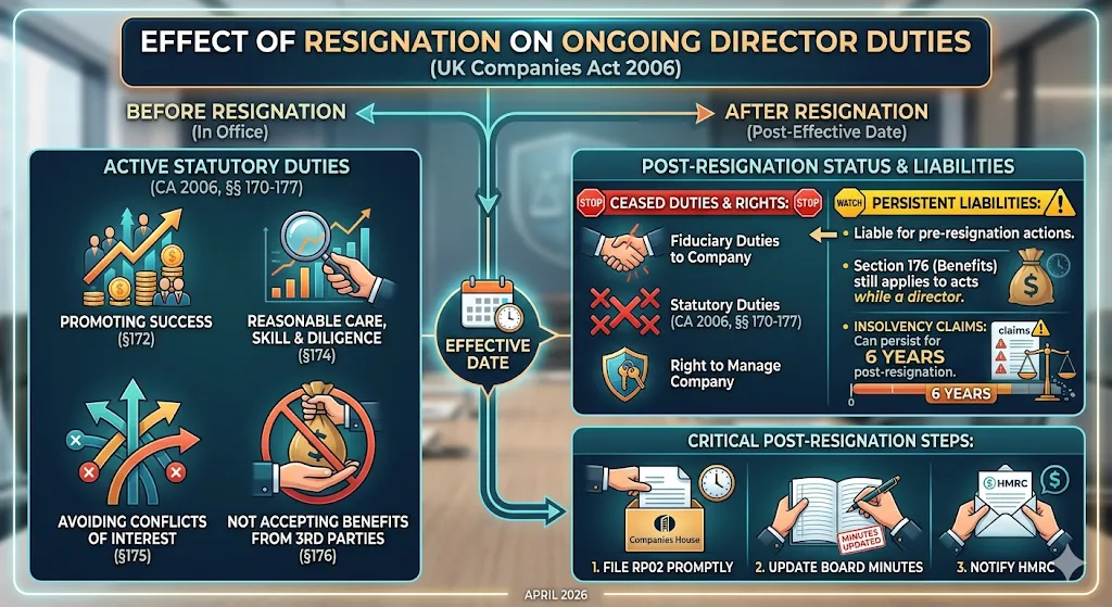 How Does Resignation Affect Ongoing Director Duties