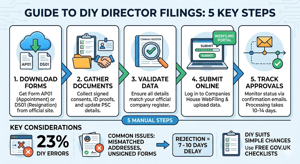 What Are the Key Steps in DIY Director Filings