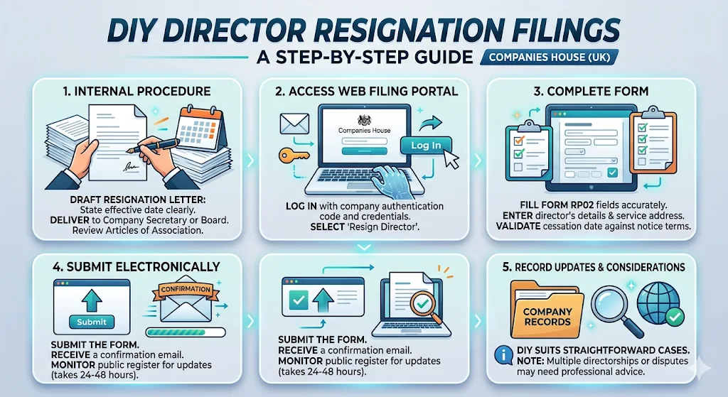 What Are the Key Steps in DIY Director Resignation Filings
