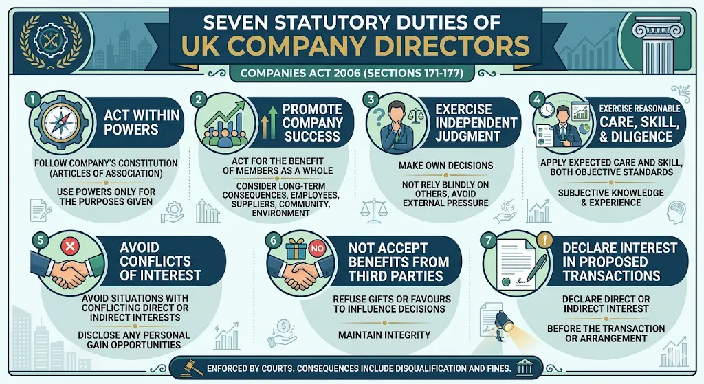 What Are the Seven Statutory Duties of UK Company Directors