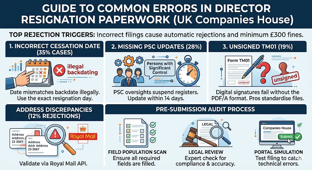 What Common Errors Occur in Director Resignation Paperwork