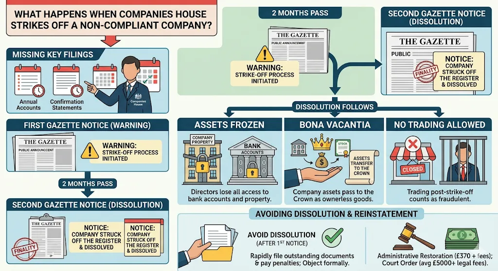 What Happens When Companies House Strikes Off a Non-Compliant Company