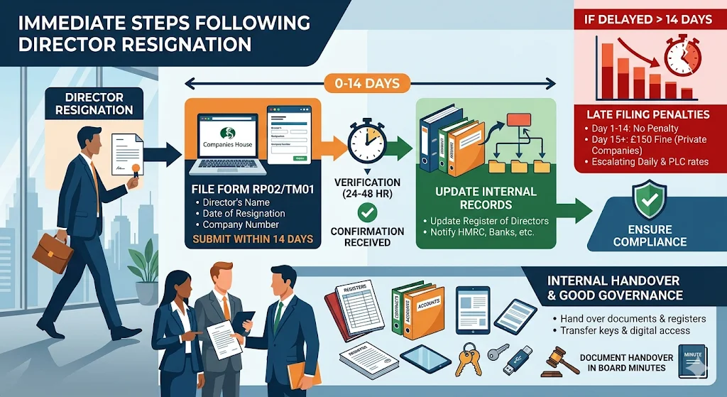 What Immediate Steps Follow Director Resignation