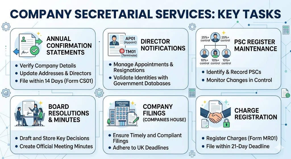 What Key Tasks Do Company Secretarial Services Handle