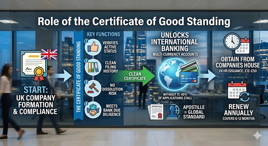 What Role Does the Certificate of Good Standing Play in This Process