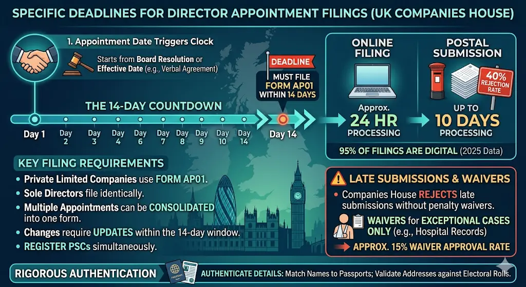 What Specific Deadlines Govern Director Appointment Filings