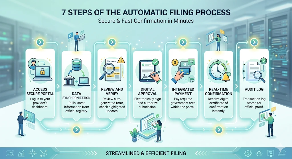 What Steps Define the Automatic Filing Process