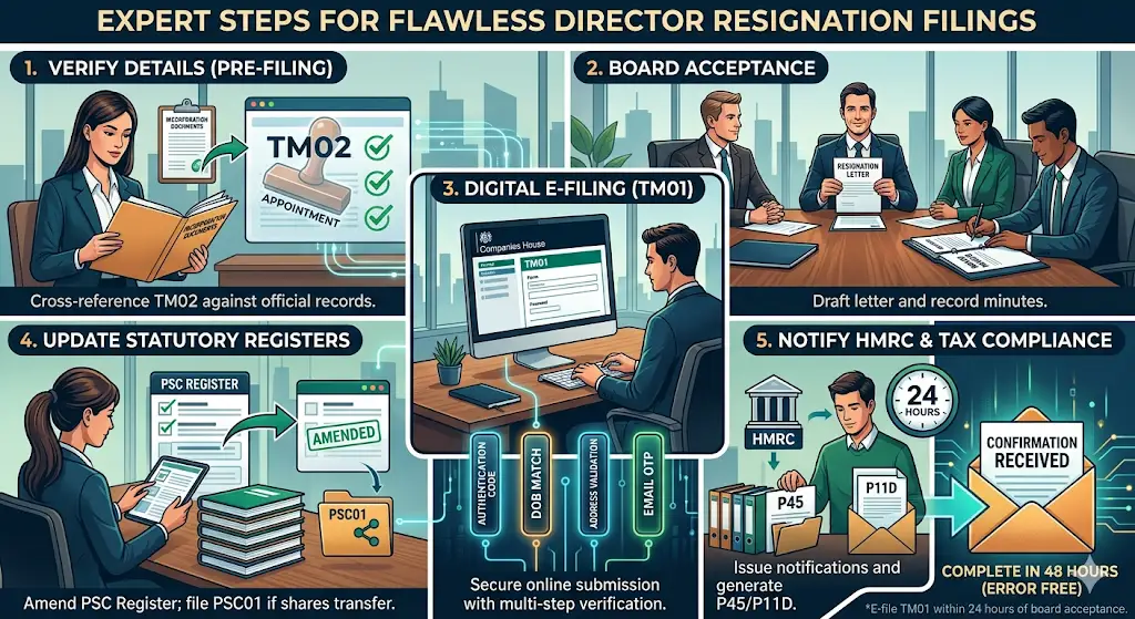 What Steps Do Experts Follow for Flawless Director Resignation Filings
