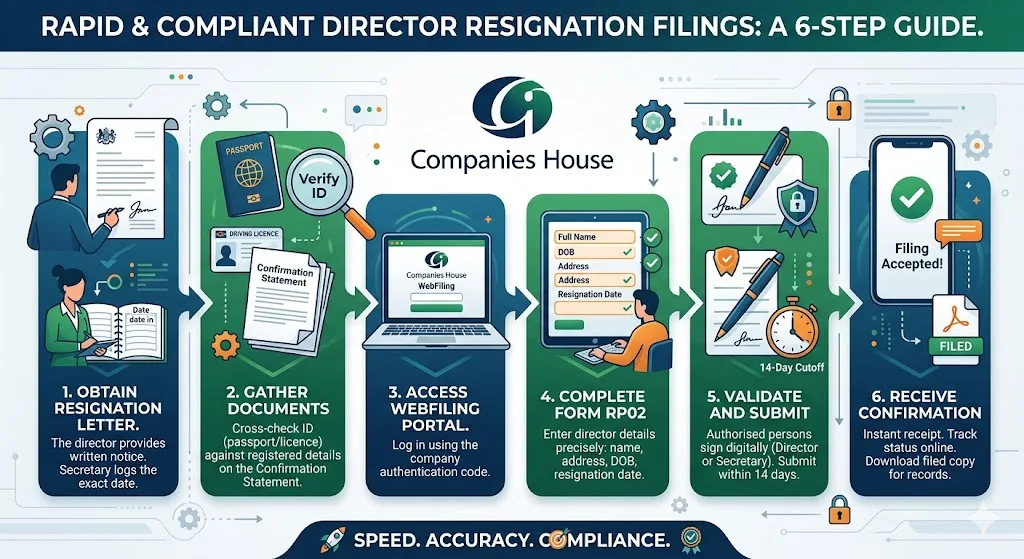 Why is speed crucial when updating Companies House Records after a Director's resignation in 2026
