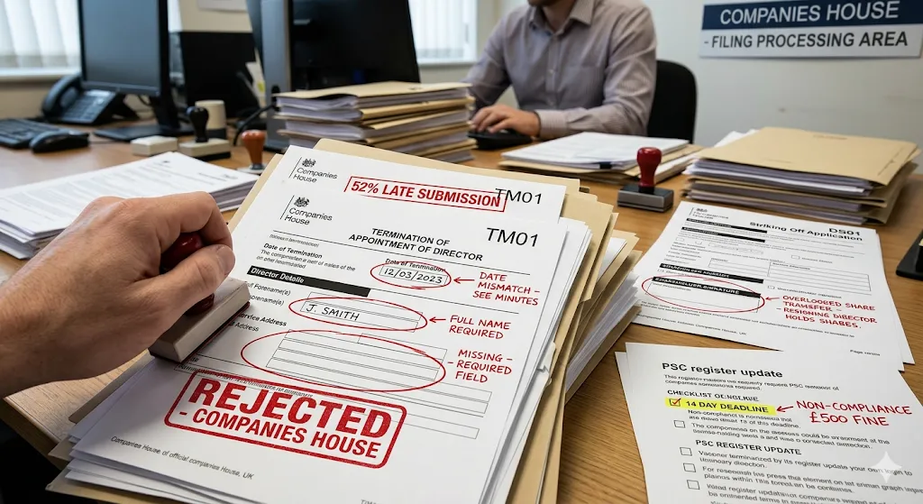 Which Specific Filing Errors Occur Most Frequently