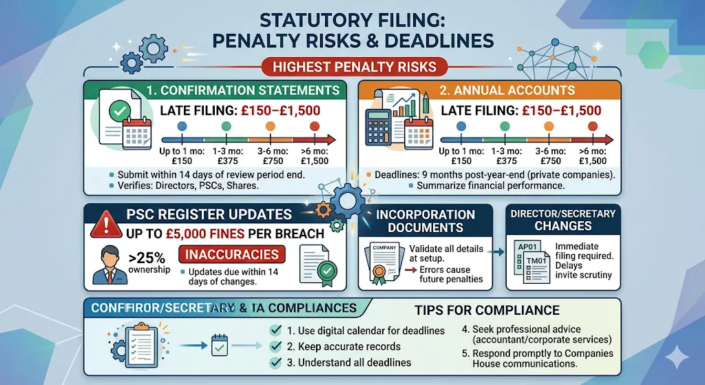 Which Statutory Filings Carry the Highest Penalty Risks