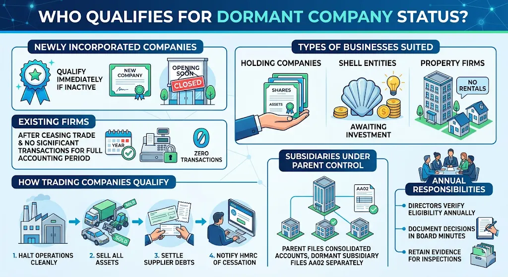 Who Qualifies for Dormant Company Status