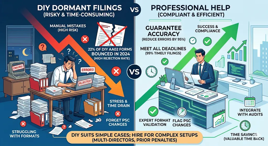 Why Choose Professional Help Over DIY for Dormant Filings