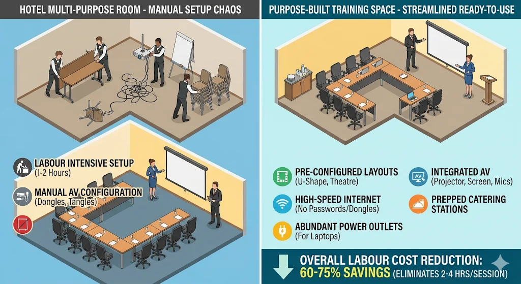 Why Do Purpose-Built Setups in Training Spaces Reduce Labour Costs