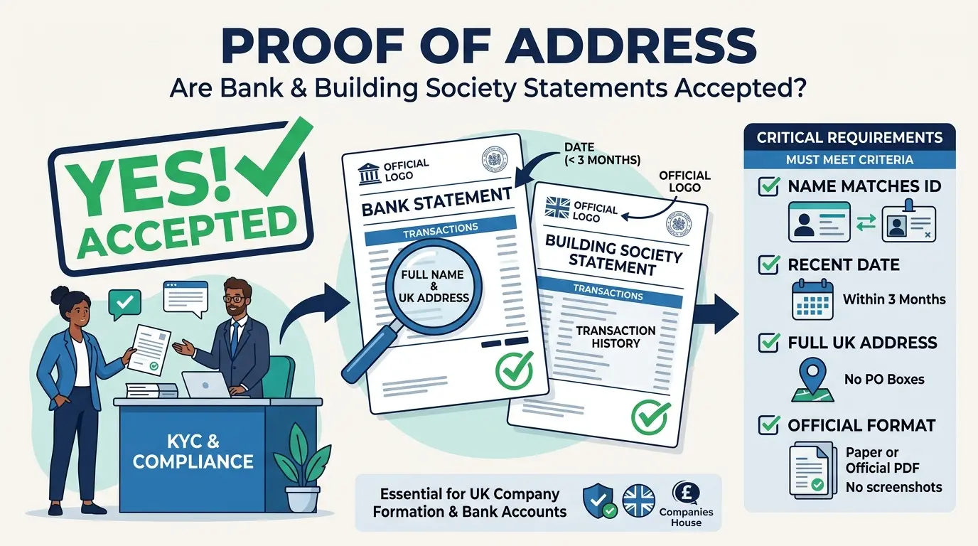 Are Bank and Building Society Statements Accepted