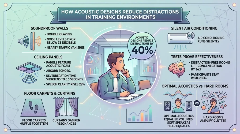 How Do Acoustic Designs Reduce Distractions in Training Environments