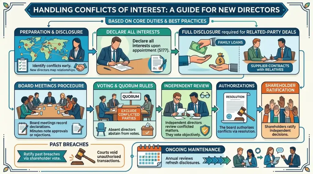 How Do New Directors Handle Conflicts of Interest
